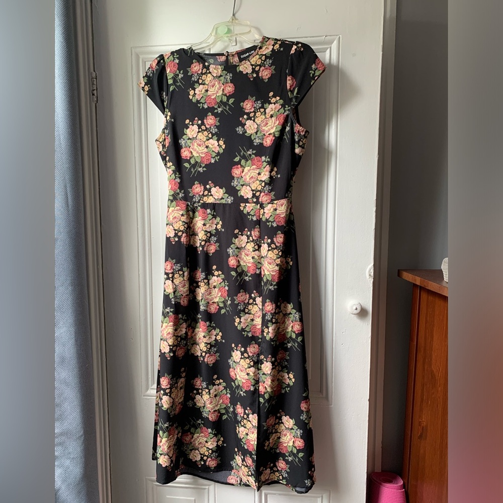 Sugar Lips Open Back Midi Dress